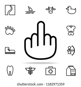 hand with middle finger icon. web icons universal set for web and mobile