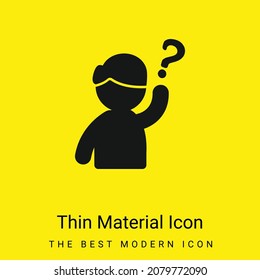Hand minimal bright yellow material icon