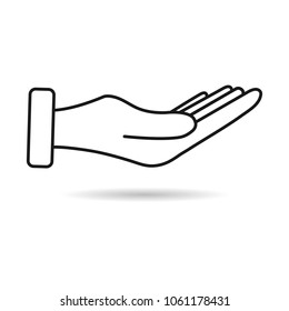 hand minimal icon. vector illustration