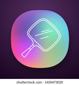 Hand mirror app icon. Small mobile tool for self-shaving and makeup. Hairstylist accessory. UI/UX user interface. Web or mobile application. Vector isolated illustration