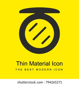 Hand mirror bright yellow material minimal icon or logo design