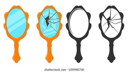 Hand mirror cartoon