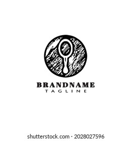 hand mirror cartoon logo icon design template modern vector illustration