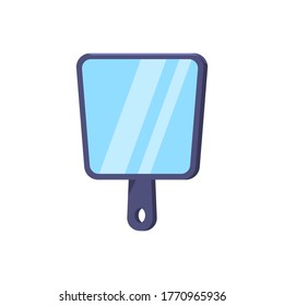 Diseño plano con espejo de mano. ilustración de icono vectorial de barbería.