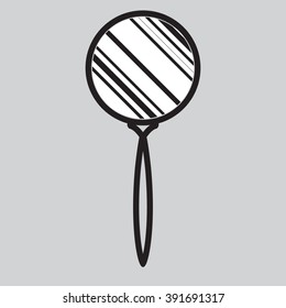 Hand Mirror Icon with 