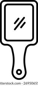 Icono de espejo de mano: belleza, reflexión y estilo