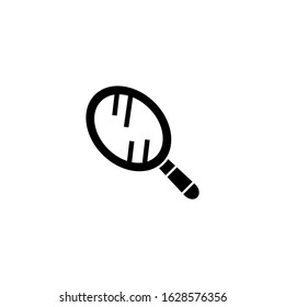 Hand mirror icon in black flat shape design isolated on white background