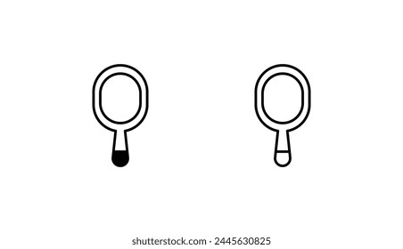 Diseño de icono de espejo de mano con fondo blanco ilustración de stock