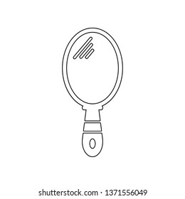 hand mirror icon. Element of Barber for mobile concept and web apps icon. Outline, thin line icon for website design and development, app development