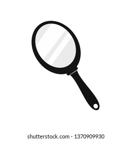 Hand mirror icon. Eps 10.