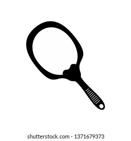 Hand mirror icon. Eps 10.