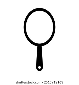 Hand mirror icon illustrated on background
