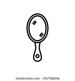Hand Mirror icon ine style vector for your web, mobile app logo UI design