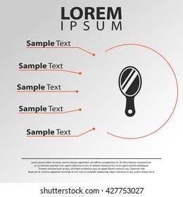 hand mirror icon. hand mirror  infographics template