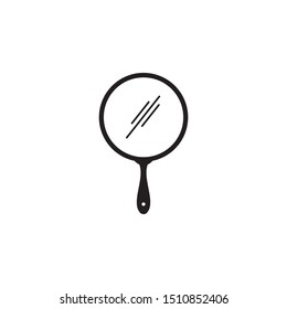 Icono del espejo retrovisor manual aislado en fondo blanco