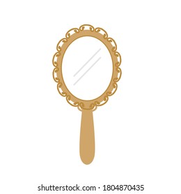 Hand mirror icon isolated on white background vector. 