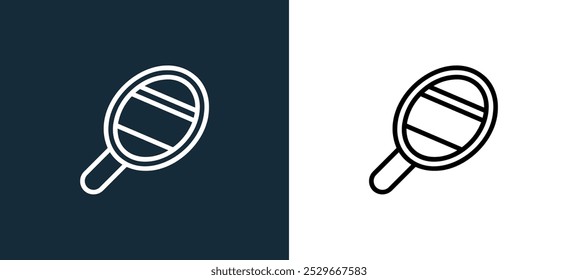 Handspiegelsymbol einzeln auf Weiß und Schwarz. Handspiegel Umriss lineares Vektorsymbol aus der Friseursammlung für mobile Apps, Web und ui.