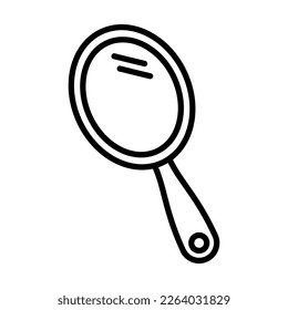 Hand Mirror Icon Logo Design Vector Template Illustration Sign And Symbol Pixels Perfect