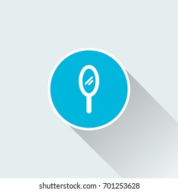hand mirror icon with long shadow