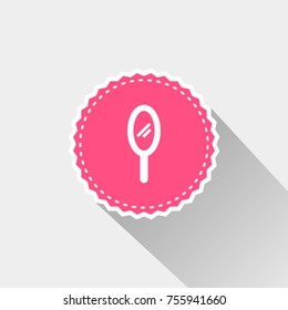 hand mirror icon with long shadow