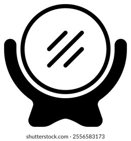 hand mirror icon with mixed style. Suitable for website design, logo, app, UI and etc. Based on the size of the icon in general, so it can be reduced.