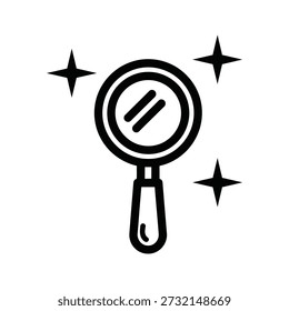 Vector de contorno de icono de espejo de mano aislado