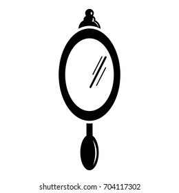 Hand mirror icon. Simple illustration of hand mirror vector icon for web