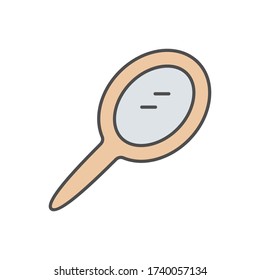 Hand mirror icon. Simple outline colored vector of beauty icons for ui and ux, website or mobile application