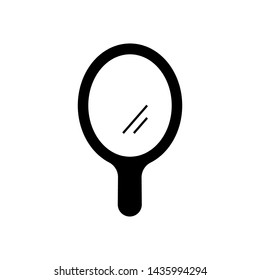 Hand Mirror Icon Symbol Vector Illustration.