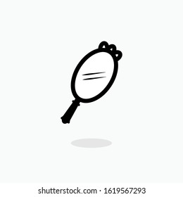 Hand Mirror Icon Symbol Vector Illustration.