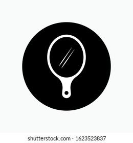 Hand Mirror Icon Symbol Vector Illustration.