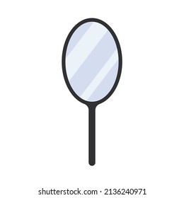 Hand Mirror Icon Symbol Vector Illustration. Barber and barbershop