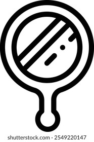hand mirror icon. Thin Linear Style Design Isolated On White Background
