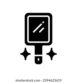 hand mirror icon. vector glyph icon for your website, mobile, presentation, and logo design.