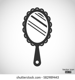 Hand mirror icon - vector  illustration