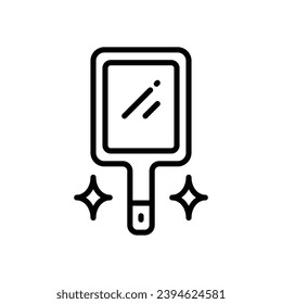 hand mirror icon. vector line icon for your website, mobile, presentation, and logo design.