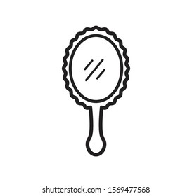 Hand mirror icon vector logo template