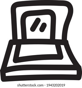 Hand mirror, illustration, vector on a white background