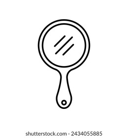 Symbol für Handspiegellinie auf weißem Hintergrund.