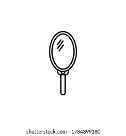 hand mirror line icon. Signs and symbols can be used for web, logo, mobile app, UI, UX