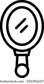 Icono de línea de espejo de mano - Icono único, vector