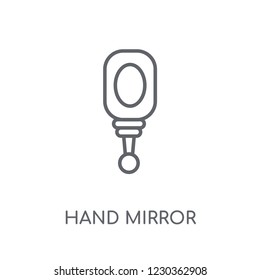 Hand mirror linear icon. Modern outline Hand mirror logo concept on white background from Hygiene collection. Suitable for use on web apps, mobile apps and print media.