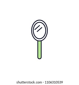 hand mirror outline icon. Element of colored spa icon for mobile concept and web apps. Thin line hand mirror outline icon can be used for web and mobile on white background
