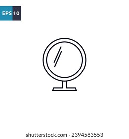Hand mirror outline icon Vector illustration