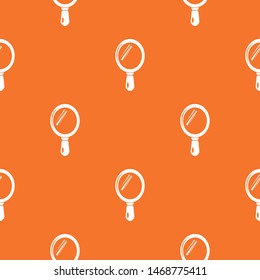 Hand mirror pattern vector orange for any web design best