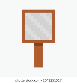 ilustração de vetor de ícone de pixel art espelho da mão.