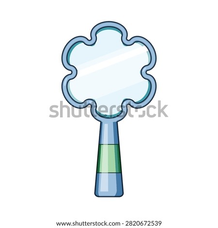 Hand mirror providing visual feedback for individuals practicing speech exercises and communication skills, aiding in therapy and self improvement activities