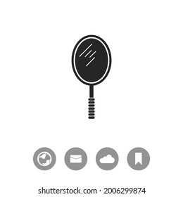 Hand mirror vector black simple icon