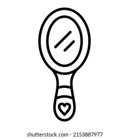 Hand Mirror vector icon. Can be used for printing, mobile and web applications.
