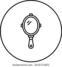 Hand Mirror vector icon. Can be used for printing, mobile and web applications.